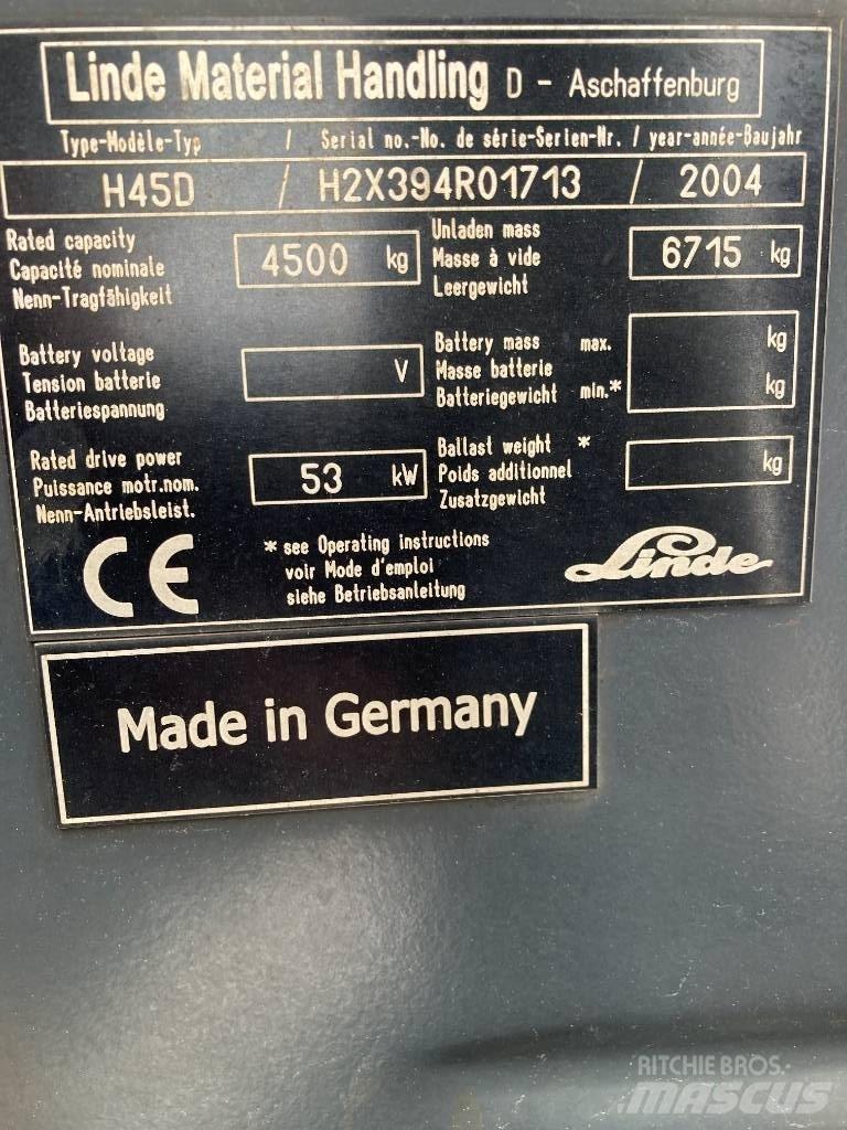 Linde H45D/394-01 ディーゼル・軽油