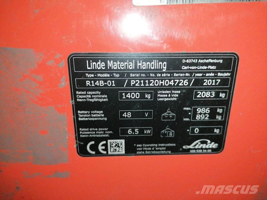 Linde R14B-01 リーチフォークリフト
