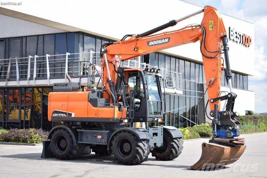 Doosan DX 170 W-5 ホイール式油圧ショベル（パワーショベル・ユンボ・バックホー）