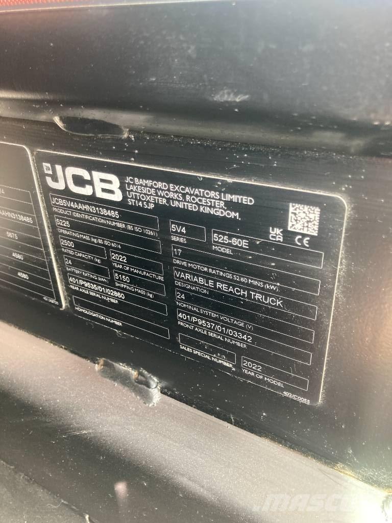 JCB 525-60 E テレスコーピックハンドラー