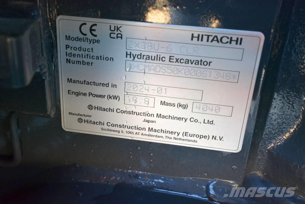 Hitachi ZX 38 U-6 ミニ油圧ショベル 7t以下（ミニユンボ・ミニディガー）