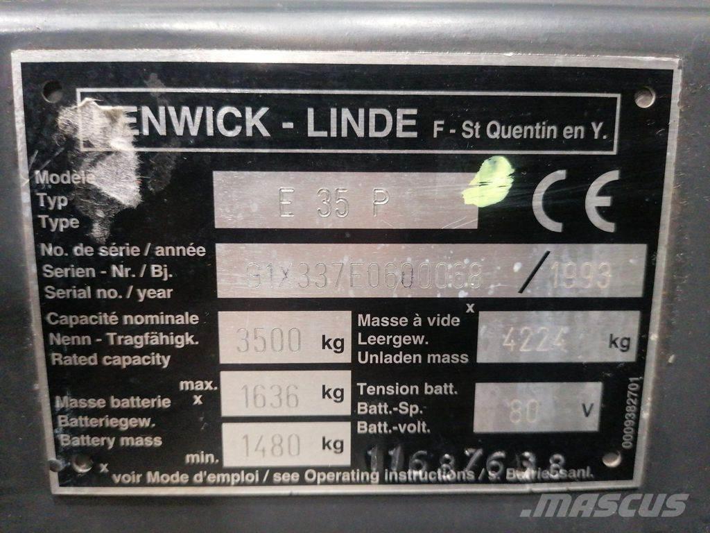 Linde E35P バッテリーフォークリフト