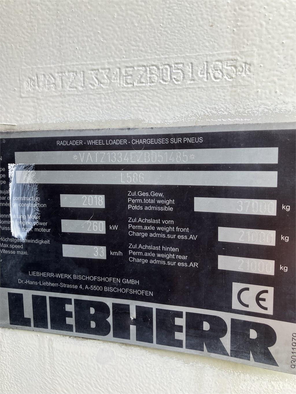 Liebherr L586 Xpower ホイールローダー・タイヤショベル