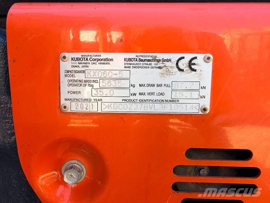 Kubota KX060-5 GLS2 ミニ油圧ショベル 7t以下（ミニユンボ・ミニディガー）