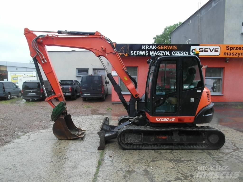 Kubota KX 080-4 中型油圧ショベル 7ｔ-12ｔ（ユンボ・パワーショベル・バックホー）