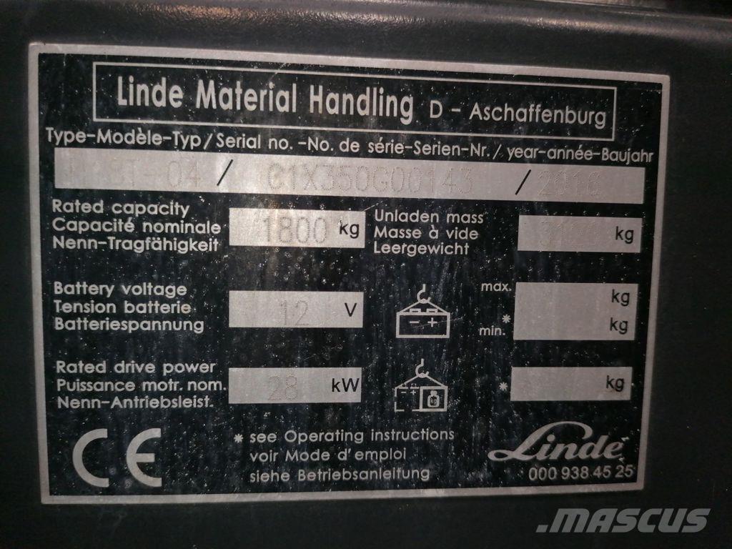 Linde H18T-04 LPGフォークリフト