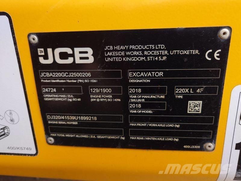 JCB 220 XL 4F 大型油圧ショベル12t以上（パワーショベル・ユンボ）