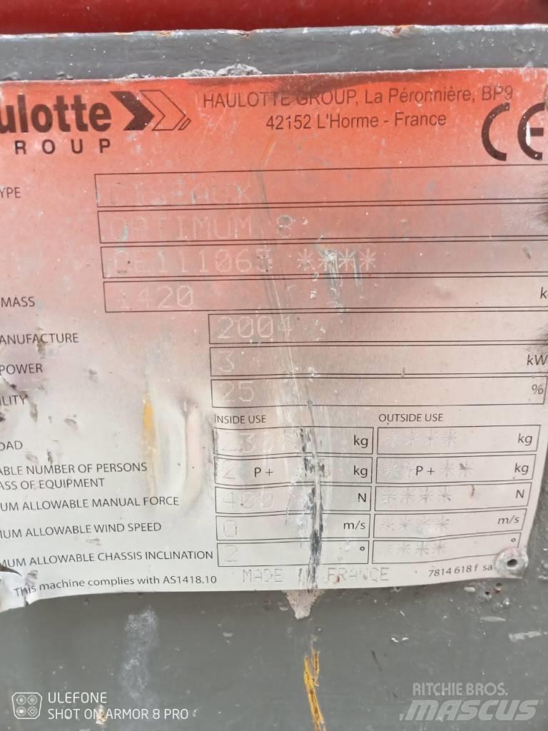 Haulotte Optimum  8 シザースリフト