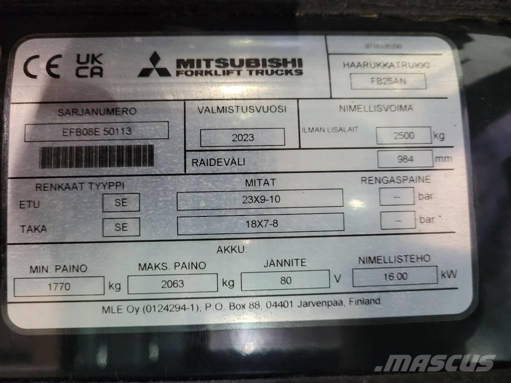 Mitsubishi FB 25 AN バッテリーフォークリフト