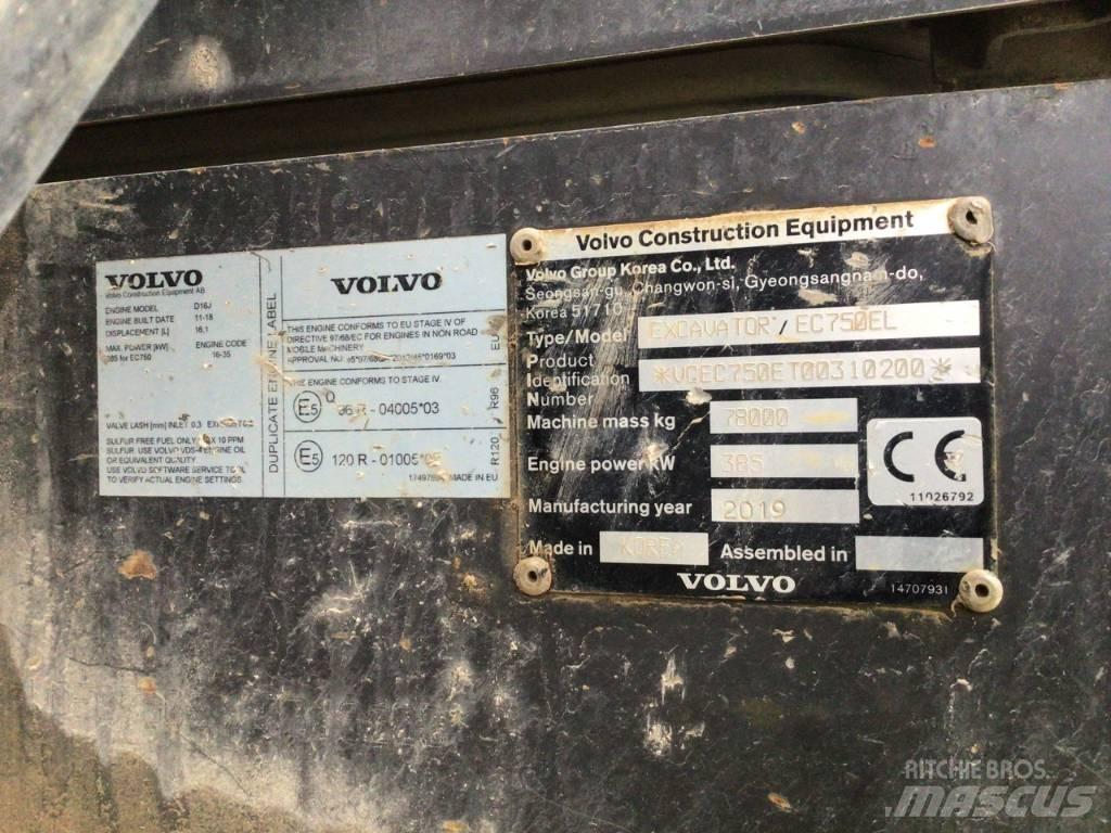 Volvo EC 750 E 大型油圧ショベル12t以上（パワーショベル・ユンボ）