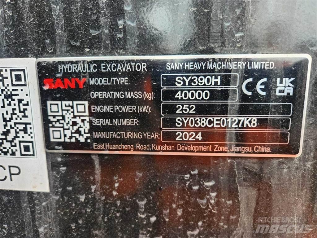 Sany SY390H 大型油圧ショベル12t以上（パワーショベル・ユンボ）