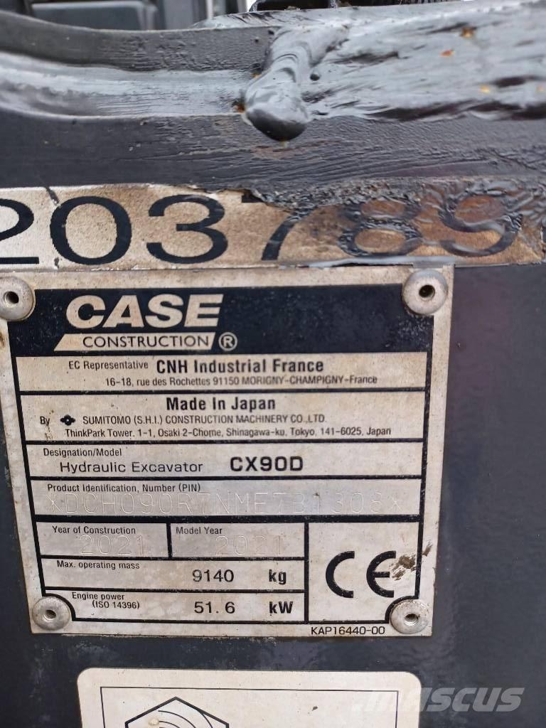 CASE CX 90 D 中型油圧ショベル 7ｔ-12ｔ（ユンボ・パワーショベル・バックホー）