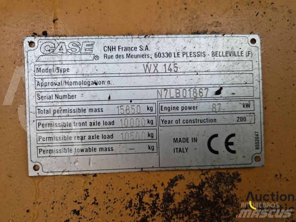 CASE WX 145 ホイール式油圧ショベル（パワーショベル・ユンボ・バックホー）