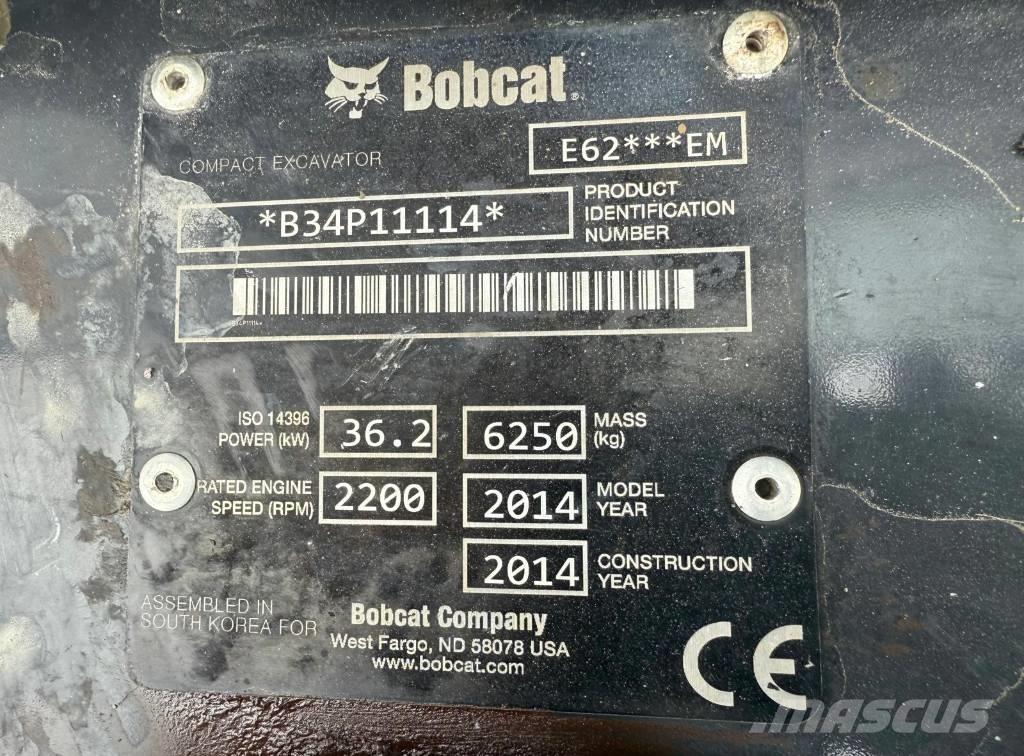 Bobcat E 62 ミニ油圧ショベル 7t以下（ミニユンボ・ミニディガー）