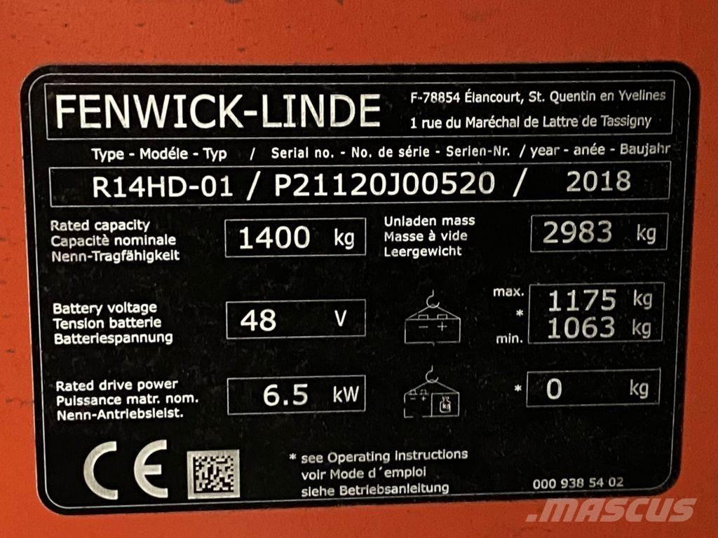 Linde R14HD リーチフォークリフト