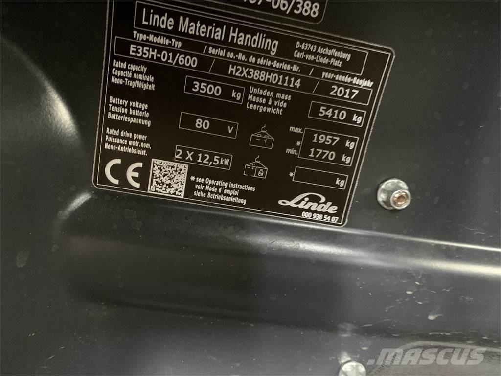 Linde E35/600H バッテリーフォークリフト