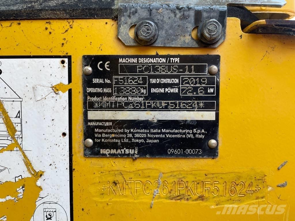 Komatsu PC 138 US-11 大型油圧ショベル12t以上（パワーショベル・ユンボ）