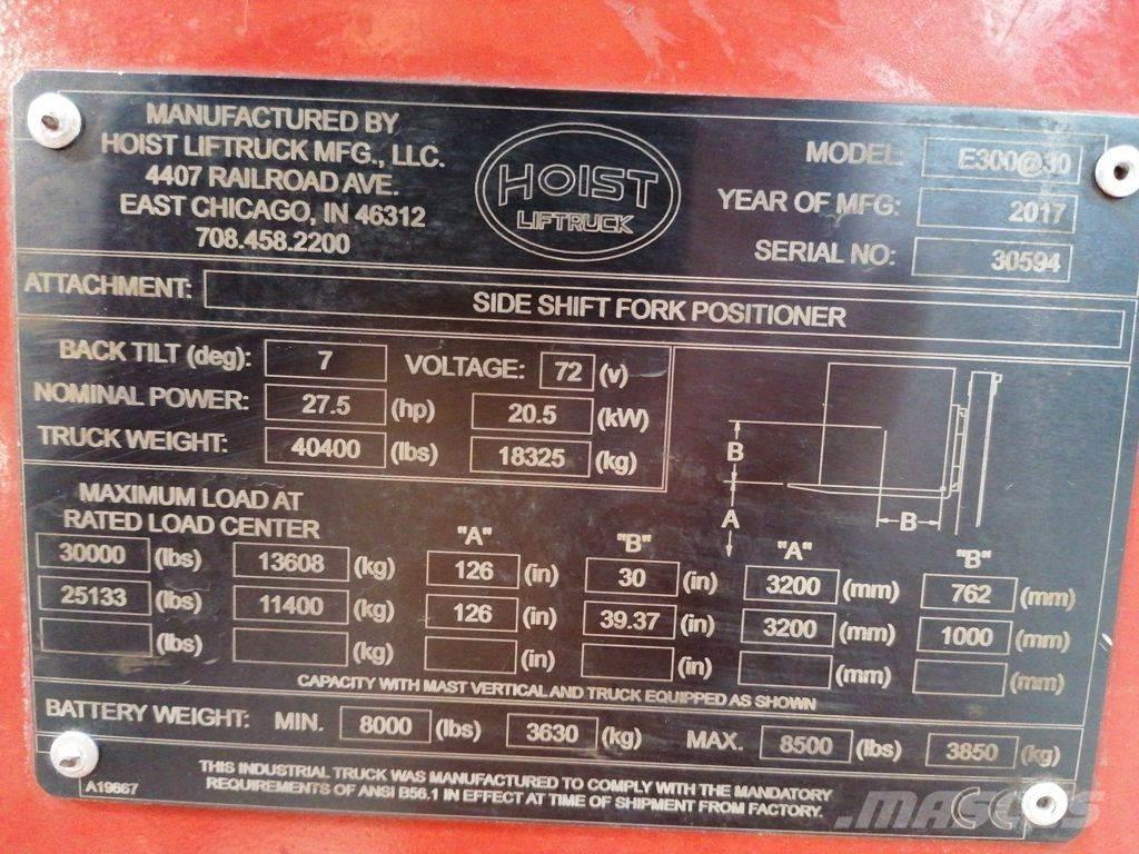 Hoist E300 バッテリーフォークリフト