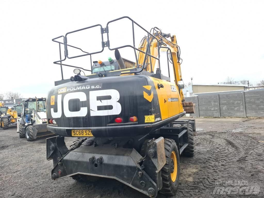 JCB JS 160 W ホイール式油圧ショベル（パワーショベル・ユンボ・バックホー）