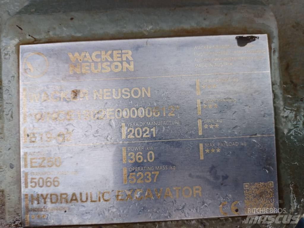 Wacker Neuson EZ50 大型油圧ショベル12t以上（パワーショベル・ユンボ）