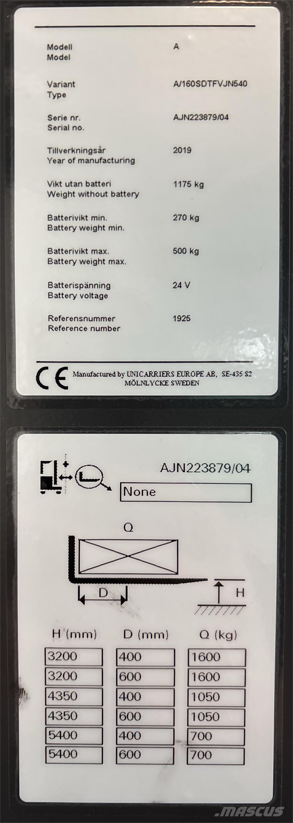 Atlet A160 自走式スタッカー