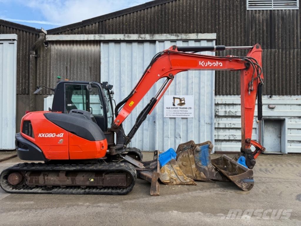Kubota KX 080 中型油圧ショベル 7ｔ-12ｔ（ユンボ・パワーショベル・バックホー）
