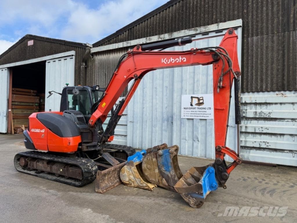 Kubota KX 080 中型油圧ショベル 7ｔ-12ｔ（ユンボ・パワーショベル・バックホー）