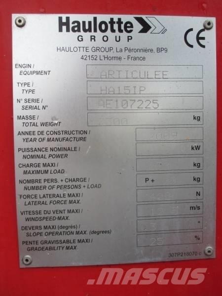 Haulotte HA 15 IP ブームリフト　屈伸型
