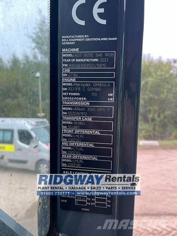 Bell B 20 アーティキュレート式ダンプトラック