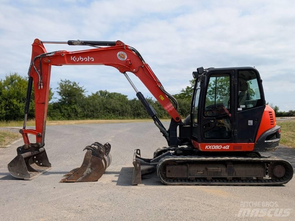 Kubota KX 080-4 中型油圧ショベル 7ｔ-12ｔ（ユンボ・パワーショベル・バックホー）