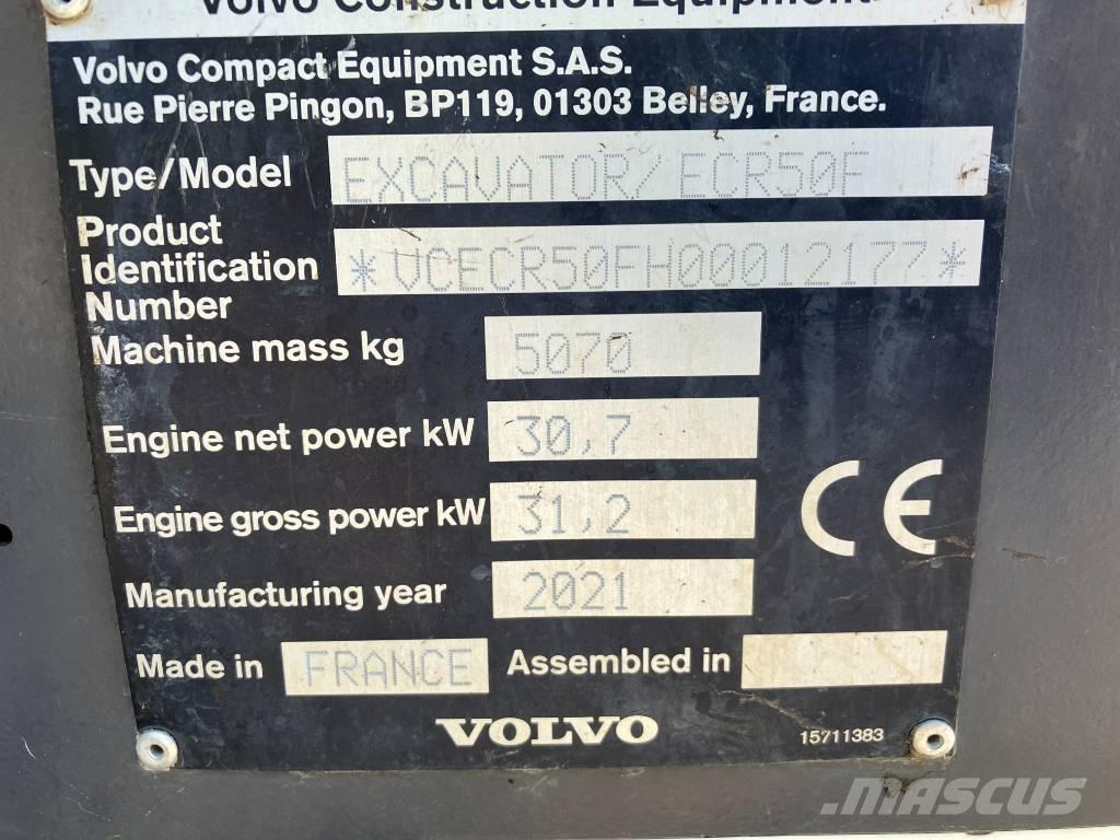 Volvo ECR 50 F ミニ油圧ショベル 7t以下（ミニユンボ・ミニディガー）