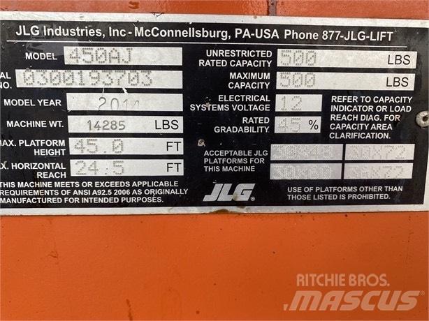 JLG 450 AJ ブームリフト　屈伸型