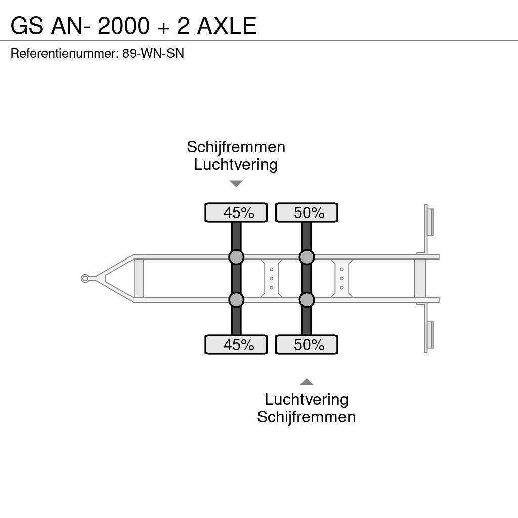 GS AN- 2000 + 2 AXLE フラットベッド／ドロップサイドトレーラー