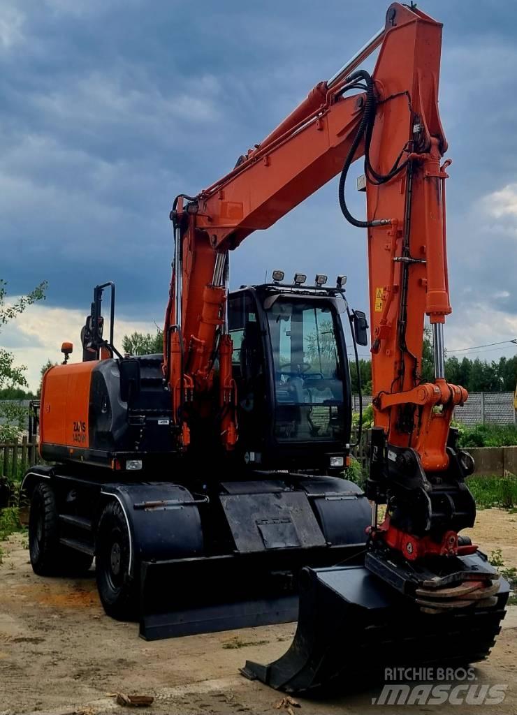 Hitachi 140W ホイール式油圧ショベル（パワーショベル・ユンボ・バックホー）