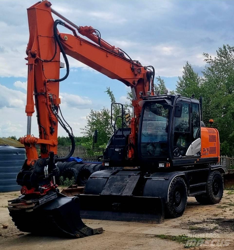 Hitachi 140W ホイール式油圧ショベル（パワーショベル・ユンボ・バックホー）