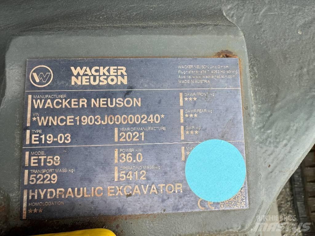 Wacker Neuson ET58 大型油圧ショベル12t以上（パワーショベル・ユンボ）
