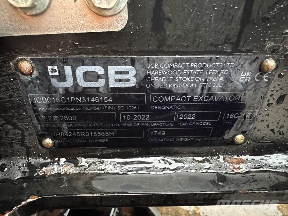 JCB 16C-1 ミニ油圧ショベル 7t以下（ミニユンボ・ミニディガー）