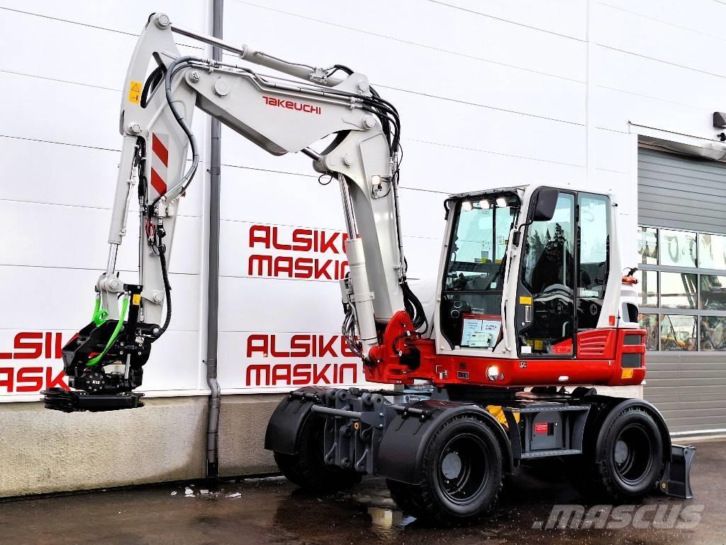 Takeuchi TB 395 W ホイール式油圧ショベル（パワーショベル・ユンボ・バックホー）