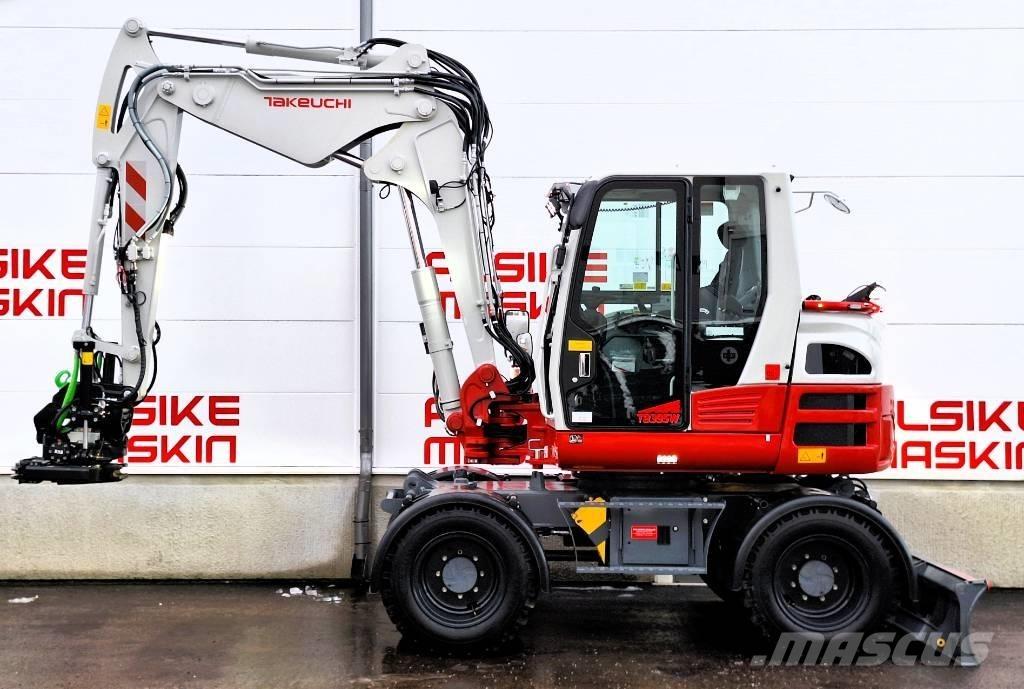 Takeuchi TB 395 W ホイール式油圧ショベル（パワーショベル・ユンボ・バックホー）