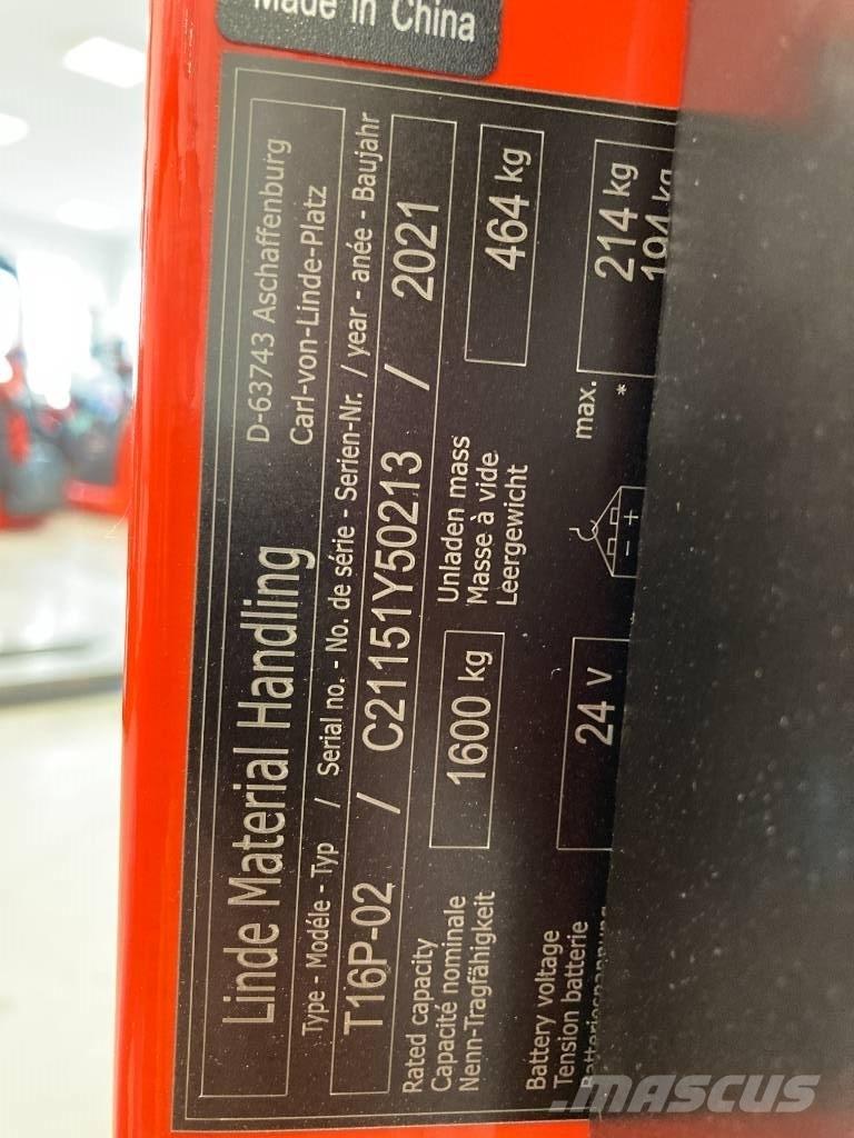 Linde T16P/1151-02 ローリフトとプラットフォーム