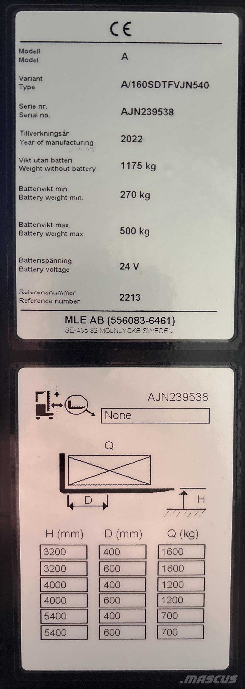 Atlet A160 自走式スタッカー