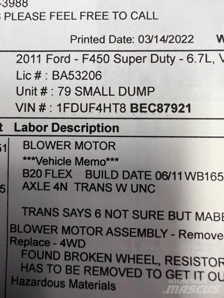 Ford F450 SUPER  DUTY 建設機械 -　その他