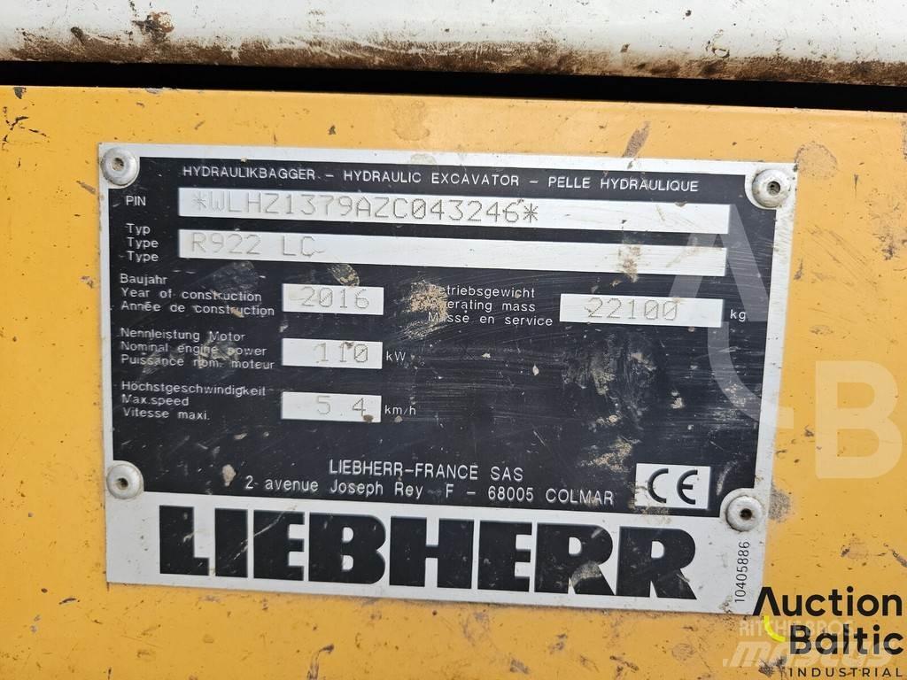 Liebherr R922 LC 大型油圧ショベル12t以上（パワーショベル・ユンボ）