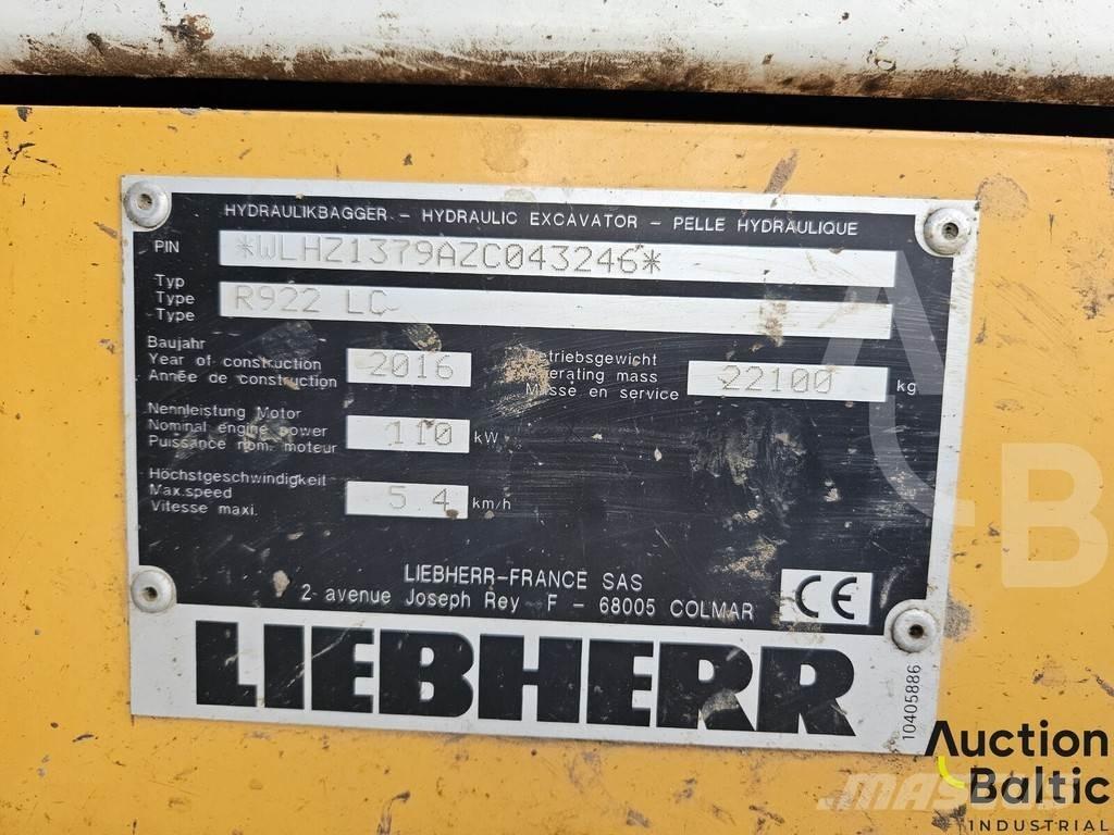 Liebherr R922 LC 大型油圧ショベル12t以上（パワーショベル・ユンボ）