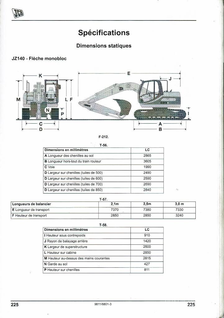JCB JZ 140 D 大型油圧ショベル12t以上（パワーショベル・ユンボ）