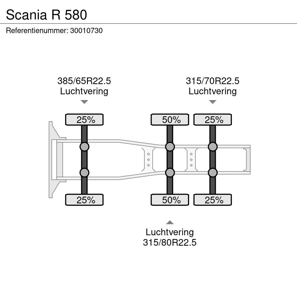 Scania R 580 中古トラクターヘッド | トレーラーヘッド
