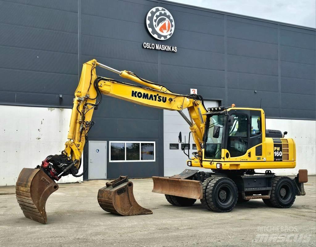 Komatsu pw 160 -8 ホイール式油圧ショベル（パワーショベル・ユンボ・バックホー）