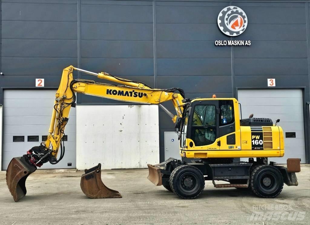 Komatsu pw 160 -8 ホイール式油圧ショベル（パワーショベル・ユンボ・バックホー）
