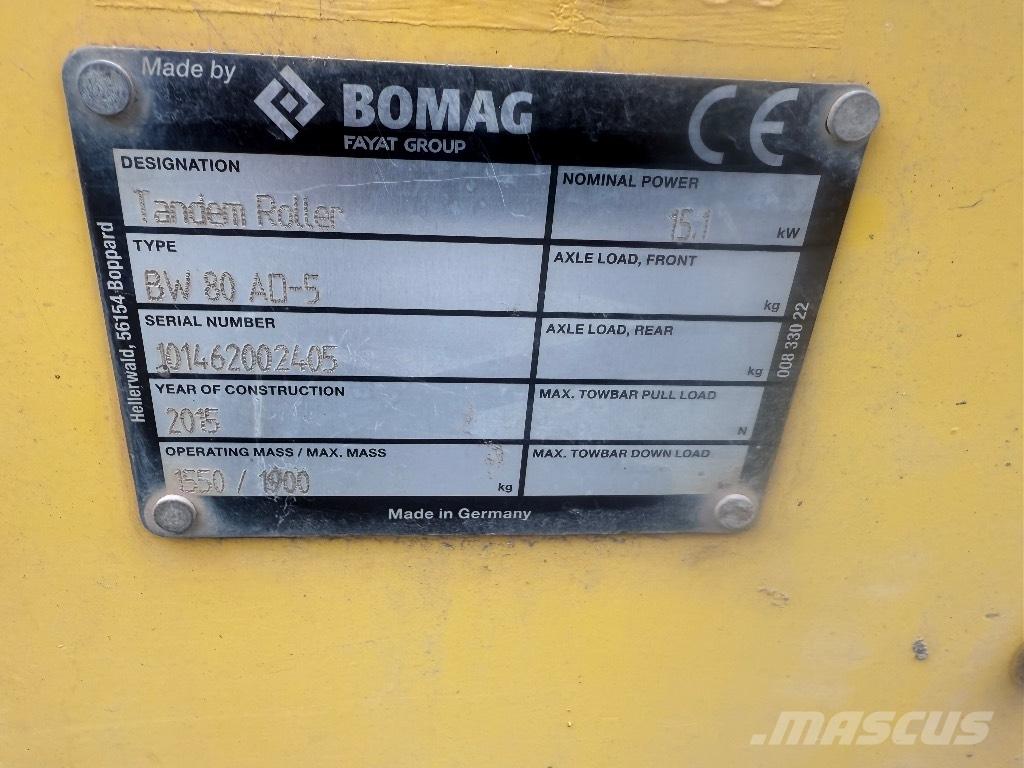 Bomag BW 80 AD-5 タンデムローラ