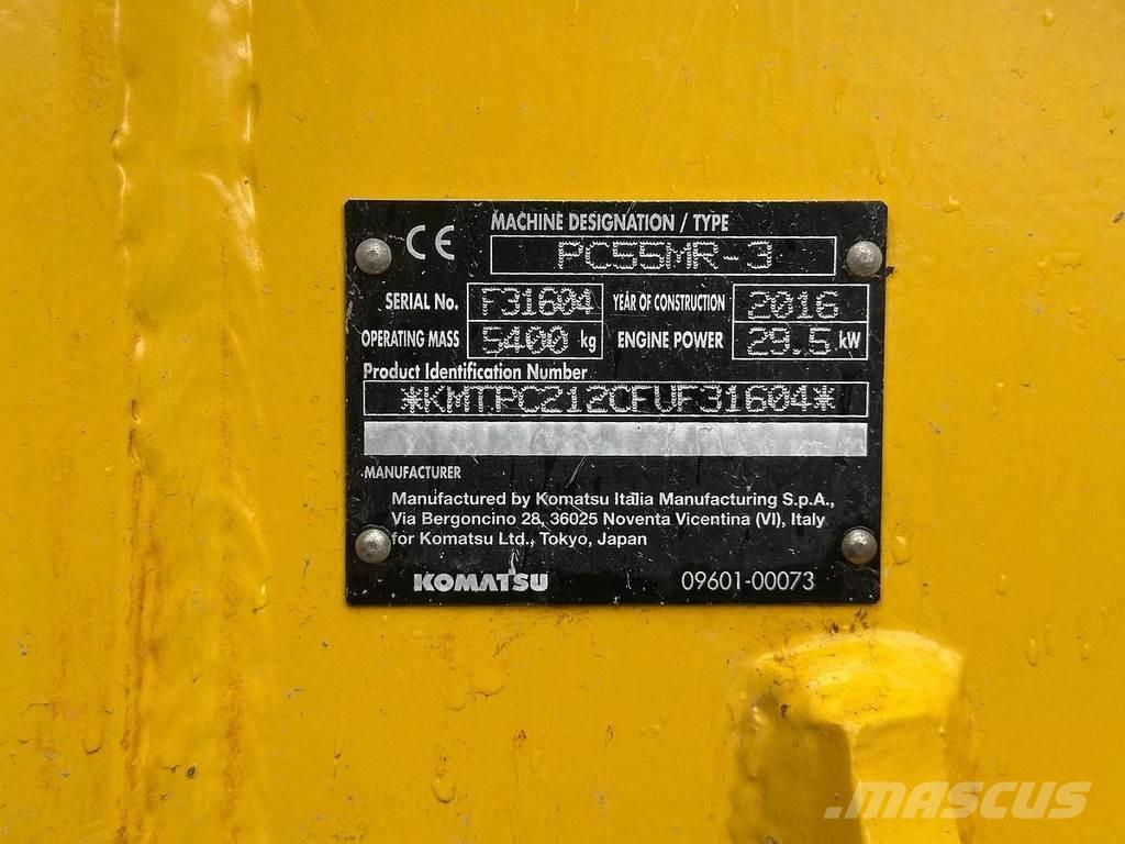 Komatsu PC55-MR3 ミニ油圧ショベル 7t以下（ミニユンボ・ミニディガー）